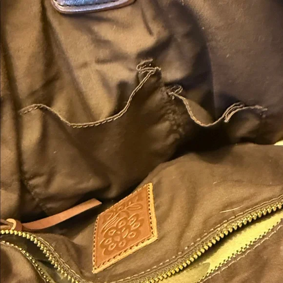 Vintage Lucky Brand Y2K Tan Leather Hobo Bag - Picture 5 of 11